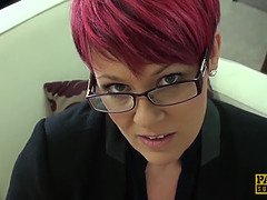緊縛, デカチン, イギリス人, 服従, 淫乱熟女, 赤毛, ストッキング, オッパイの