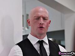 デカチン, 黒人, フェラチオ, ぽちゃ, 毛深い, 異人種間, 熟年, オフィス