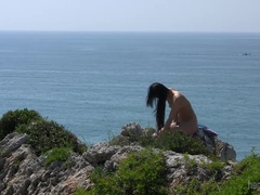 Asiatisch, Arsch, Braunhaarige, Nippel, Zierlich, Rasiert, Schüchtern, Titten