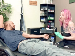 Большой член, Черные, Минет, Межрасовый секс, Лизание, Тату