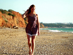 Playa, Rubia, Vestido, Hd, Masaje, Pezones, Bragas, Ruso