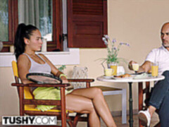 Oral job, small tits, pussy licking