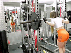 Grote kont, Zichtbare schaamlippen, Spandexonderbroek, Sportoefening