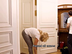 デカパイ, カップル, ハードコア, オナニー, 熟年, ロシア人, 剃毛, 生徒