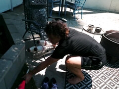 Enthousiasteling, Amerikaans, Kont, Badkamer, Latijnse vrouw, Buiten, Doordringend, Gezichtspunt