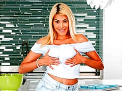 Cul, Gros cul, Blonde, Sucer une bite, Fille latino, Léchez, Chatte, Adolescente