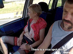 Mirek Takes Mature buxomy superslut on Public