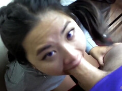 Purple Eyes Chinese IMPRESSIVE point of view FACEFUCKING @Andregotbars