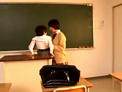 Asiático, Universidad, Fetiche, Grupo, Japonés, Trio