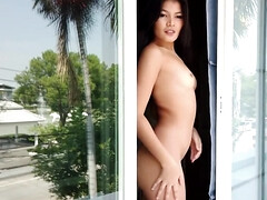 Sweet Asian chick Shae Kink cock-teases in a solo video