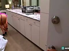 Anaal, Pijpbeurt, Bruinharig, Sperma shot, Sperma in gezicht, Hakken, Roodharige vrouw, Tietenklus