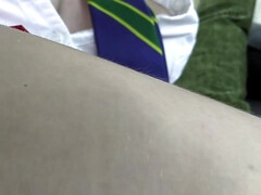 Blonde In School Uniform Gets Anal Fucked