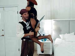 Tempting brunette drilled fast and hard by the pirate lovelace
