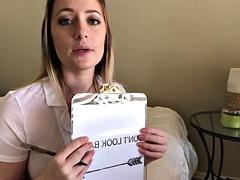 デカパイ, ブロンド, 看護婦, ハメ撮り