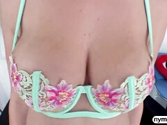 デカパイ, ブロンド, フェラチオ, チン, ハードコア, 下着, 淫乱熟女, ストッキング