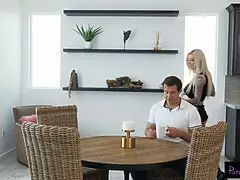 デカパイ, ブロンド, フェラチオ, イく瞬間, Hd, 淫乱熟女, 怪物, 叫ぶ