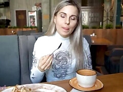 Enthousiasteling, Mooi, Zwart, Schattig, Orgasme, Klein, Openbaar, Vibrator