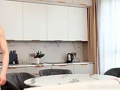美人, フェラチオ, 彼氏, 茶髪の, Hd, オマンコ, ティーン, オッパイの