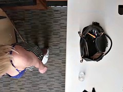 pierced nipples teen busted and fucked by a security guard