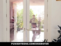 Punishteens - promiscuous caged teen complies her tormentor