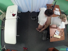 Blasen, Arzt, Hundestellung, Handjob, Krankenschwester, Büro, Muschi, Spanner