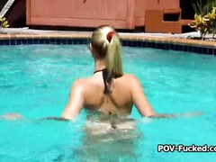 Bikini, Negro, Sexo duro, Casero, Al aire libre, Coño, Adolescente, Tetas