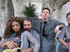 Chica, Negro, Ébano, Fumando