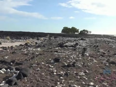 Bikini, Papi, Freundin, Zierlich, Öffentlich, Rasiert, Hoch, Titten