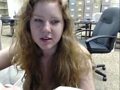 素人, 美女, イく瞬間, フェティッシュ, 赤毛, 一人, おもちゃ, ウェブカメラ