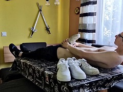 Amateur, Tir de sperme, Européenne, Pieds, Fétiche, Marrant, Hard, Masturbation
