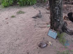 素人, ビキニ, 指いじり, オーガズム, アウトドア, オマンコ, 剃毛, いじめ