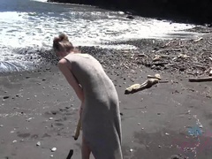 素人, ビーチ, ドレス, 露出狂, 彼女, アウトドア, ハメ撮り, オッパイの