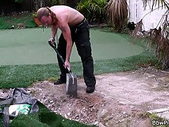 デカパイ, ブロンド, なめる, オナニー, 淫乱熟女, 母, オマンコ, 義母
