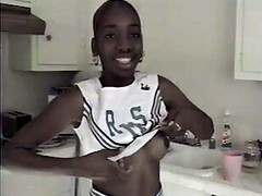 Amateur, Noire, Noir ébène, Domestique, Adolescente