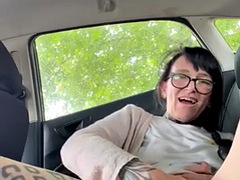Squirting in the back of m car