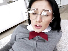 Sucer une bite, Brunette brune, Queue, Hard, Hd, Pov, Chatte, Sous la jupe