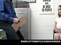 Blasen, Spermaladung, Reif, Milf, Büro, Polizei