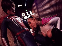 Tyler Cruise playing the role of Spider-Man in a parody