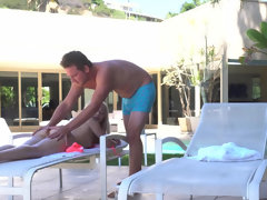 Blond, Pijpbeurt, Sperma in gezicht, Hardcore, Hd, Natuurlijke tieten, Kut duiken, Geschoren