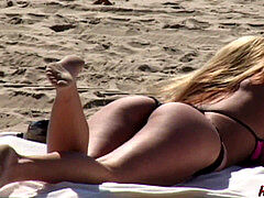 Big-booty, light-haired, bouncy-butt