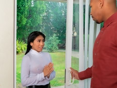 アジア人, お尻, フェラチオ, 茶髪の, 黒人, キス, なめる, ティーン