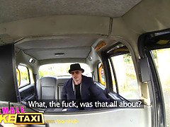 デカパイ, ブーツ, イギリス人, 車, 女, レザー, 公共, フェラする