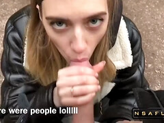 Blondine, Blasen, Kehlenfick, Schwanz, Pov, Rotschopf, Reiten, Strümpfe