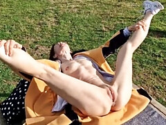 Amateur, Béant, Hd, Nue  à poil, Nue, De plein air, Pisser, Public