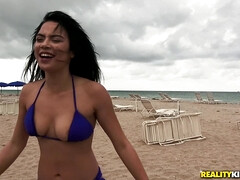 Cul, Plage, Noire, Voiture, Faciale, Bâillonner, Seins naturels, Petite femme