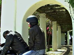 riding hardcore motorcycle and fuck