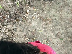 Nasty GF Nataly Gold ass fucked outdoors