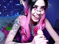 Spermaladung, Dildo, Handjob, Selbstgemacht, Lingerie, Pov, Solo, Spielzeuge