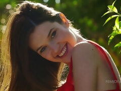 Rubia, Vestido, Penetracion con dedos, Pajear, Masturbación, Al aire libre, Afeitado, Solo