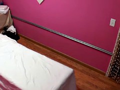 Asiatisch, Spermaladung, Handjob, Massage, Masturbation, Dürr, Ablutschen